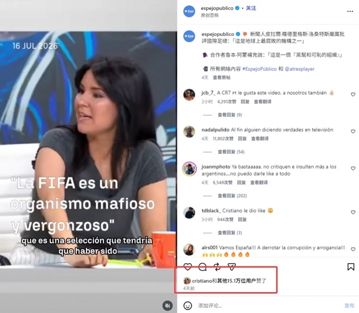 Cristiano Ronaldo's social-media activity draws attention