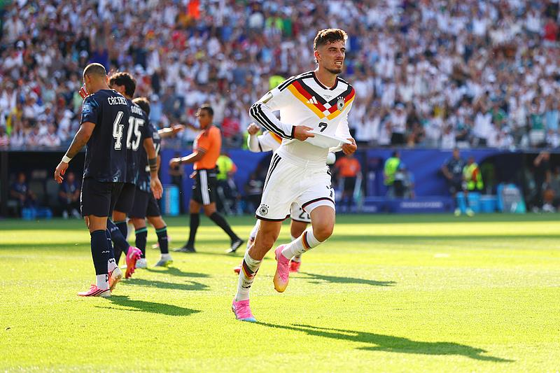 Havertz celebrating after goal